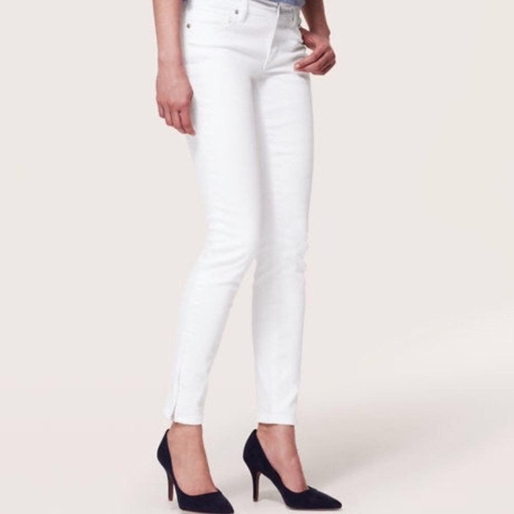 Ann Taylor White Skinny Jeans Petite